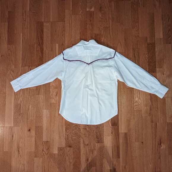 Vintage Cricket by the Creek Hand Painted cactus Dress Shirt Button Up studs - Picture 3 of 6